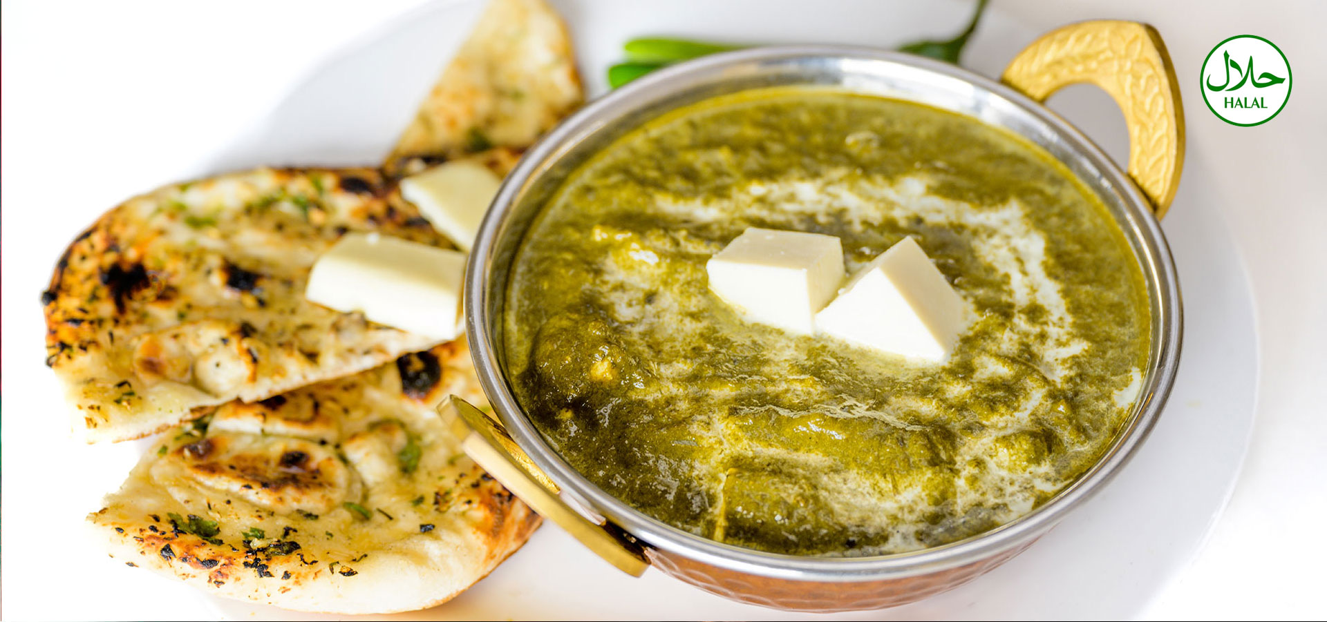 Banana Leaf Culver City - Palak Paneer with Butter Naan